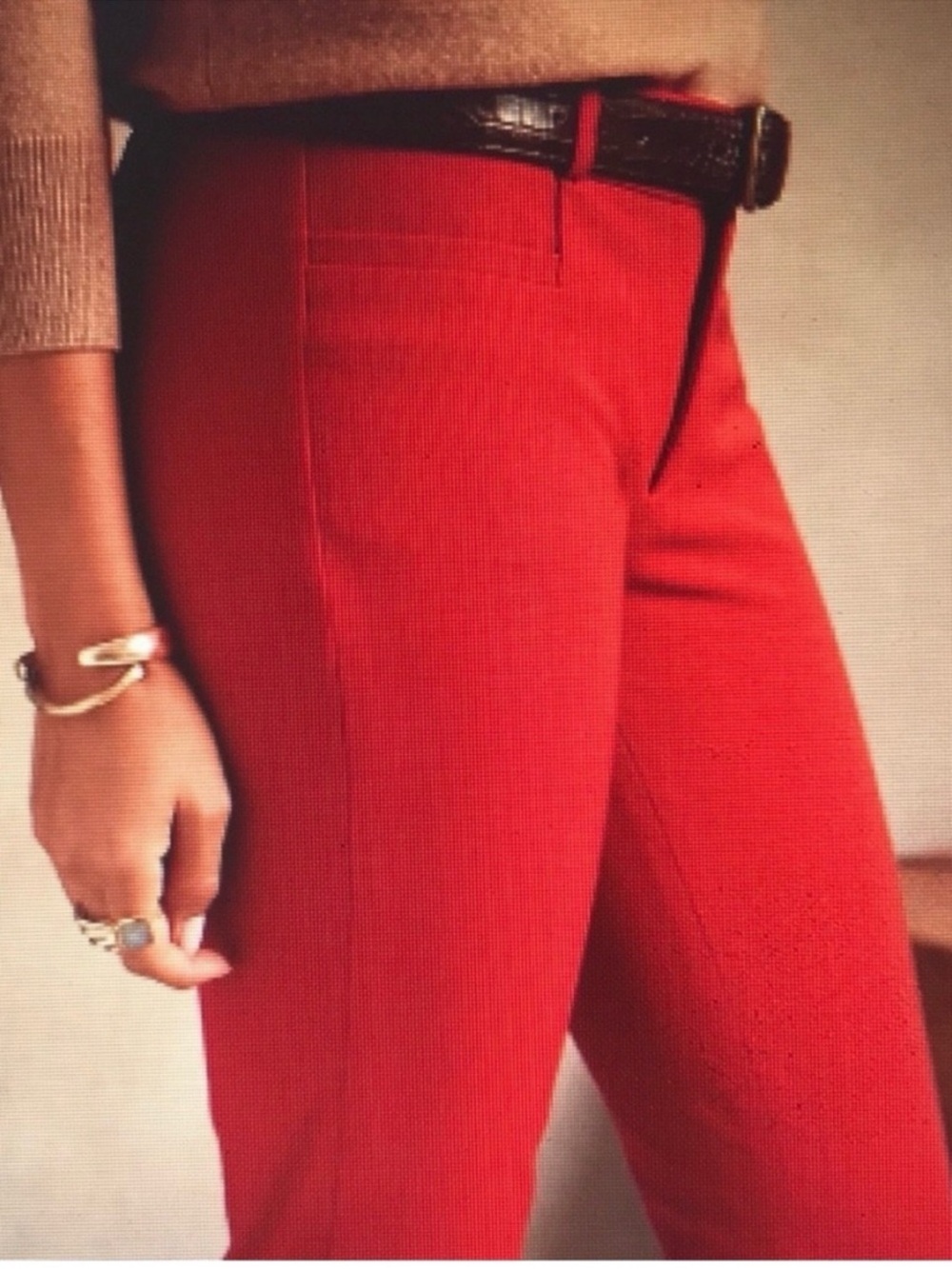 Women’s Banana Republic Sloan Straight Red Pants Size 8 - Picture 3 of 12